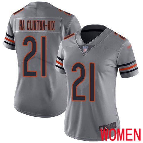 Chicago Bears Limited Silver Women Ha Ha Clinton-Dix Jersey NFL Football 21 Inverted Legend